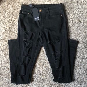 Black denim jeans from FashionNova